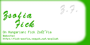 zsofia fick business card